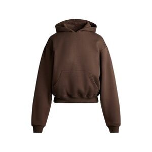 Skims COTTON FLEECE CLASSIC HOODIE | DARK SEPIA